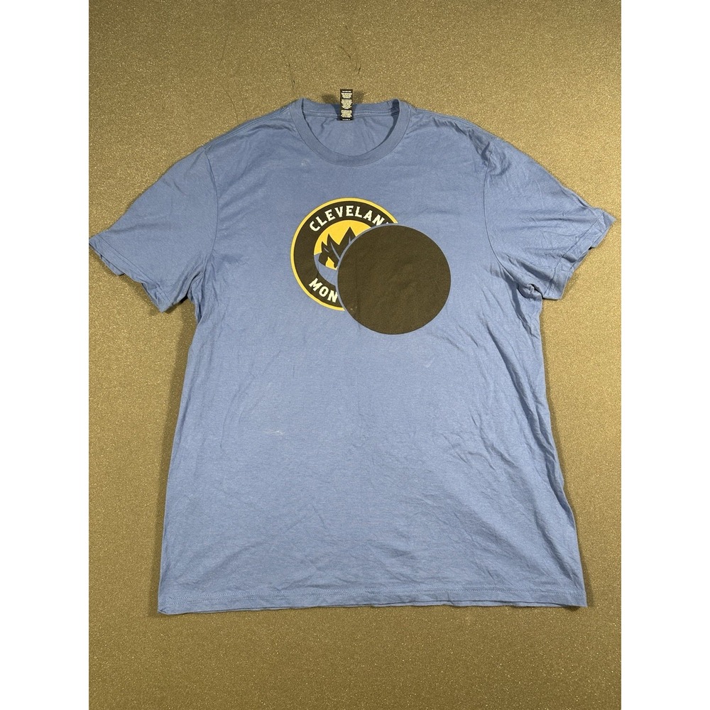 Men's Cleveland Monsters Hockey Blue Total Solar Eclipse XL Shirt